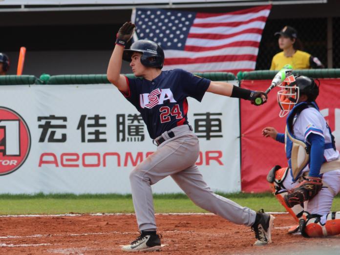 美國隊Atomanczyk Josh開轟。（圖／中華棒協提供）