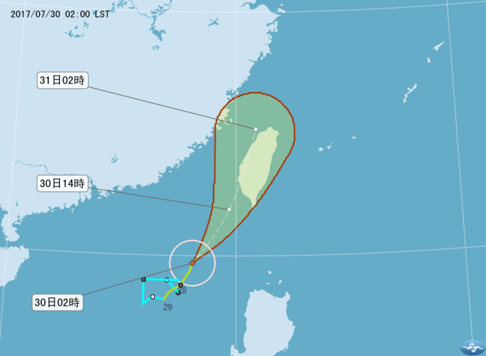 台灣本島脫離尼莎暴風圈　海棠最快傍晚登陸
