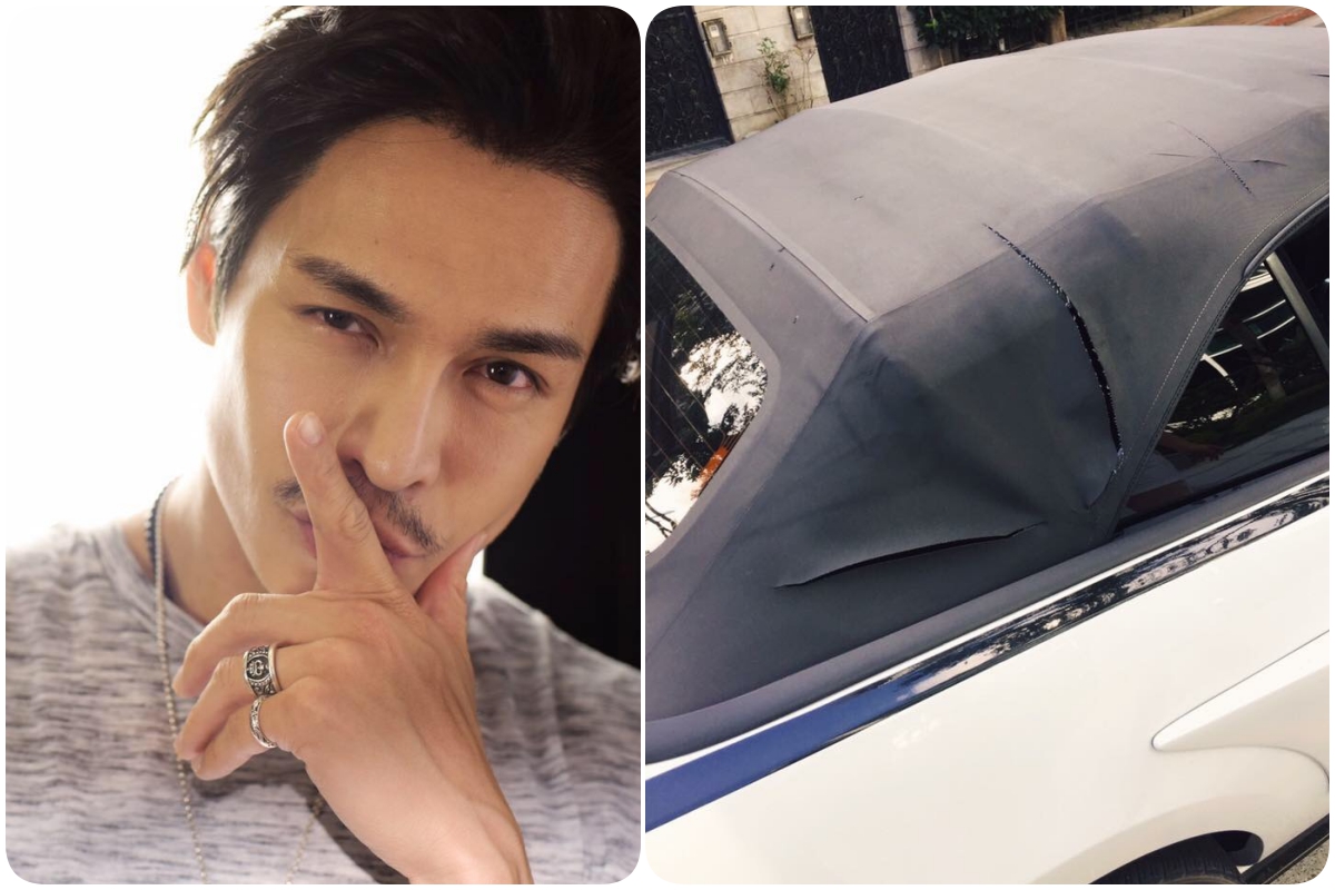 ▲Gino的愛車遭人為「蓄意」破壞。（圖／翻攝自臉書 , 2017.07.29）