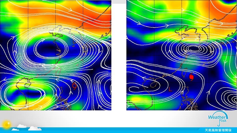 天氣風險管理公司總監賈新興在臉書指出，尼莎路徑略往北調整，對北部影響程度將提高。（圖／翻攝自賈新興臉書）
