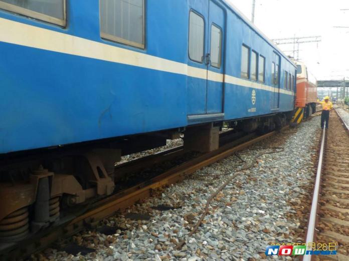 ▲台鐵554次莒光號列車於善化站進站時發生出軌事故。（圖／台鐵提供）
