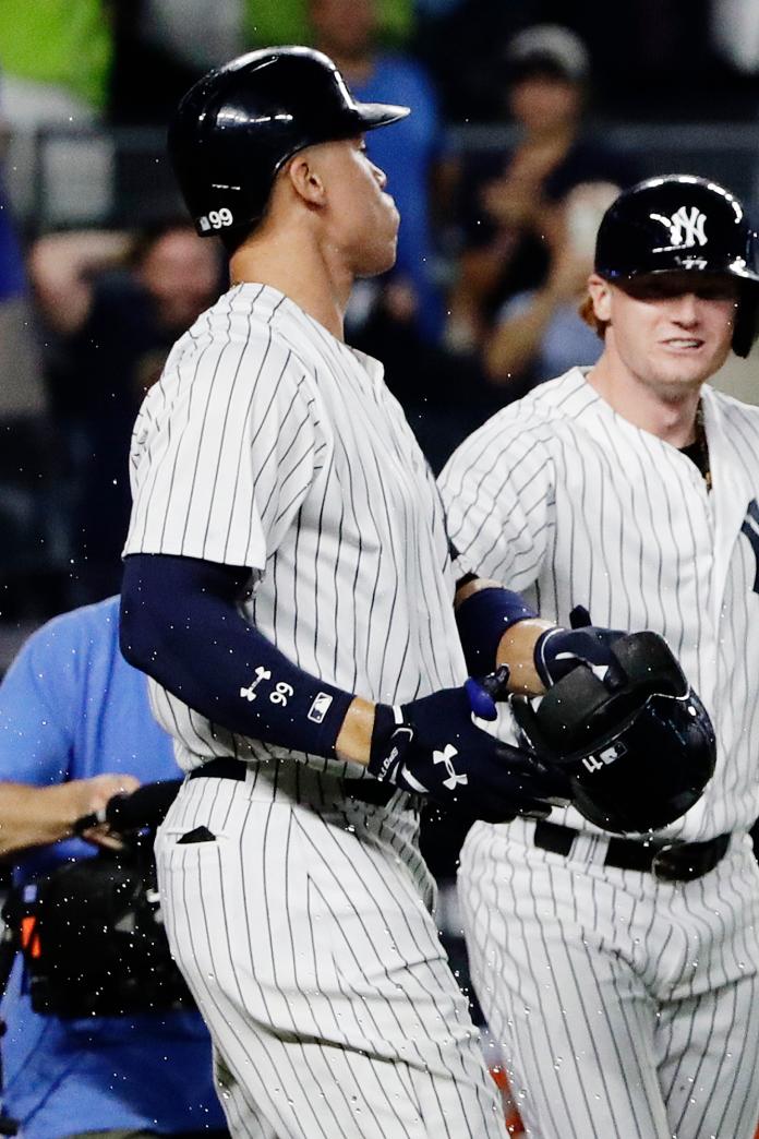 洋基隊Aaron Judge（左）。（圖／美聯社／達志影像）