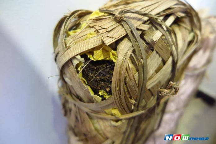 四川雅安生產藏茶，用竹篾包裝。（圖／彭媁琳攝 , 2017.07.19）