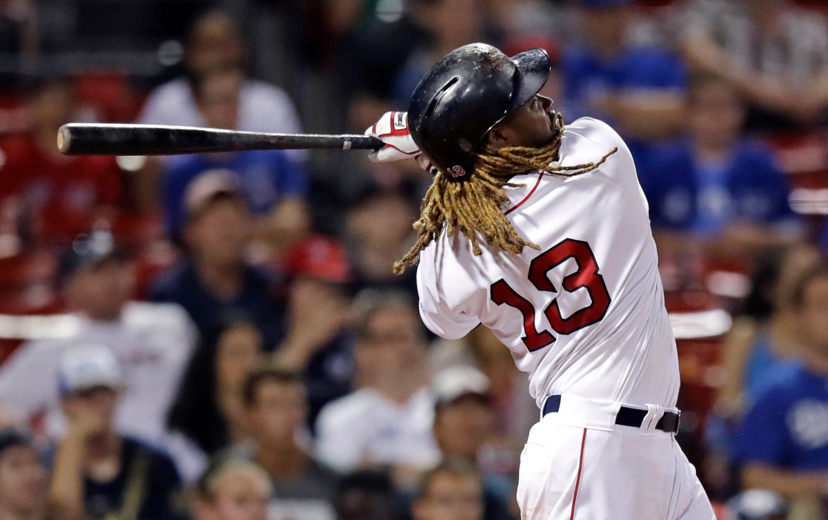 紅襪隊Hanley Ramirez轟再見全壘打。（圖／美聯社／達志影像）