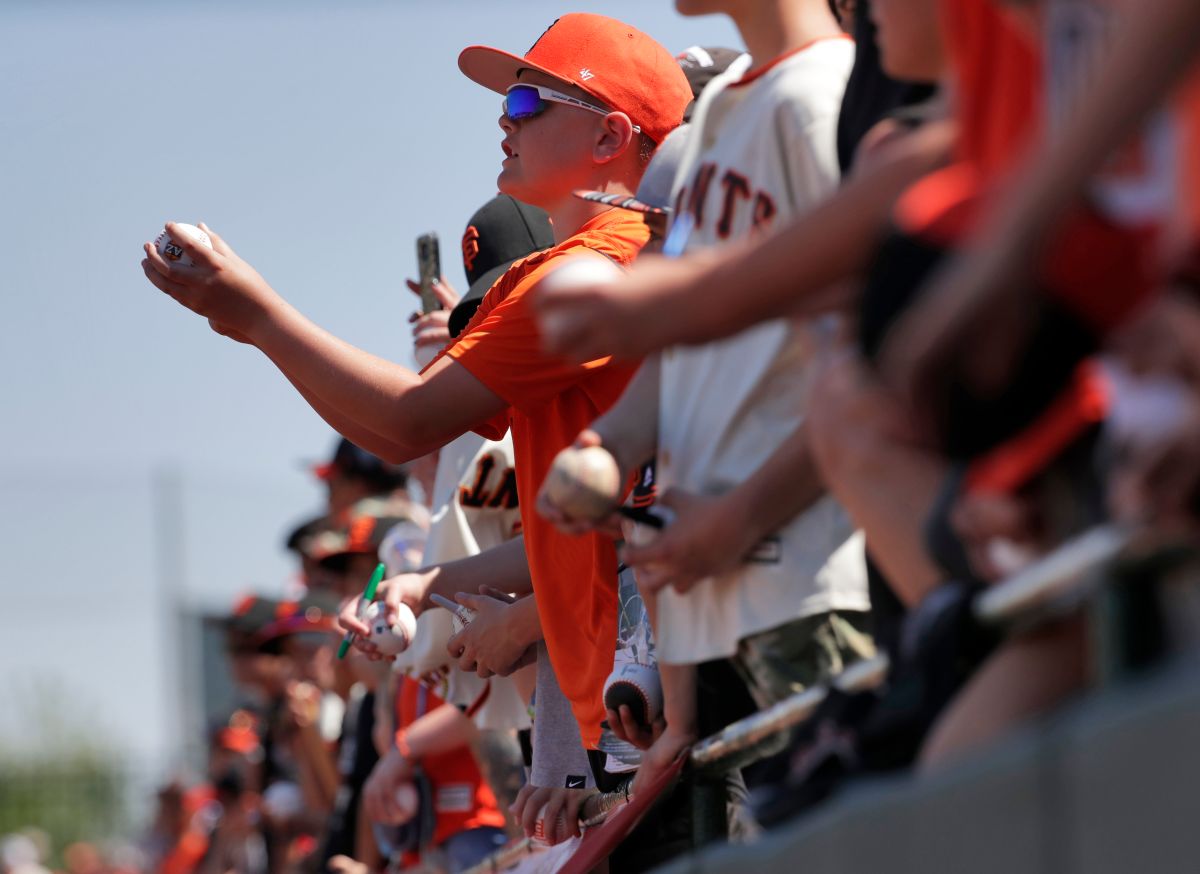 巨人隊球迷。（圖／美聯社／達志影像）