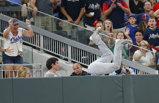 Kyle Schwarber美技接殺。（圖／美聯社／達志影像）