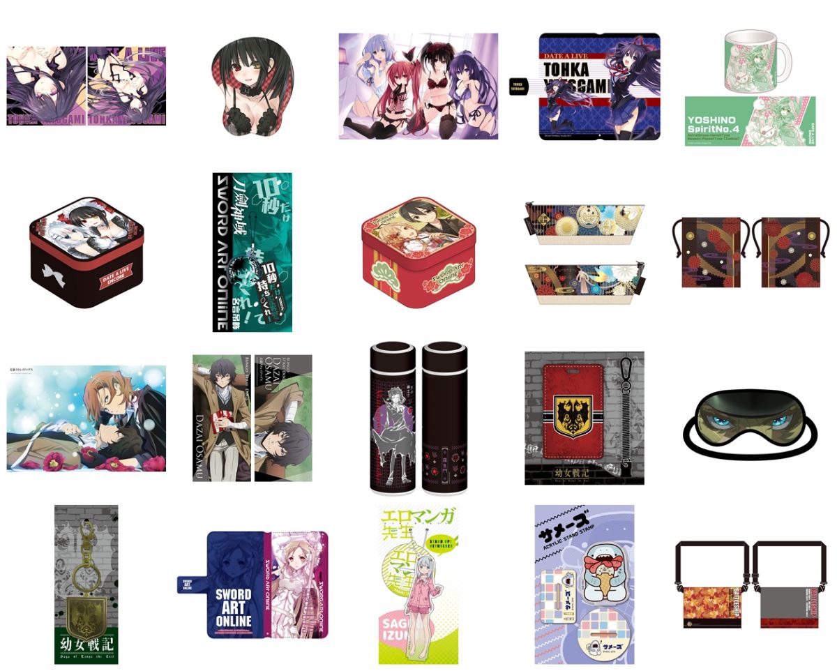 7部作品67款全新品項將在2017漫博上登場。（圖／台灣角川提供）