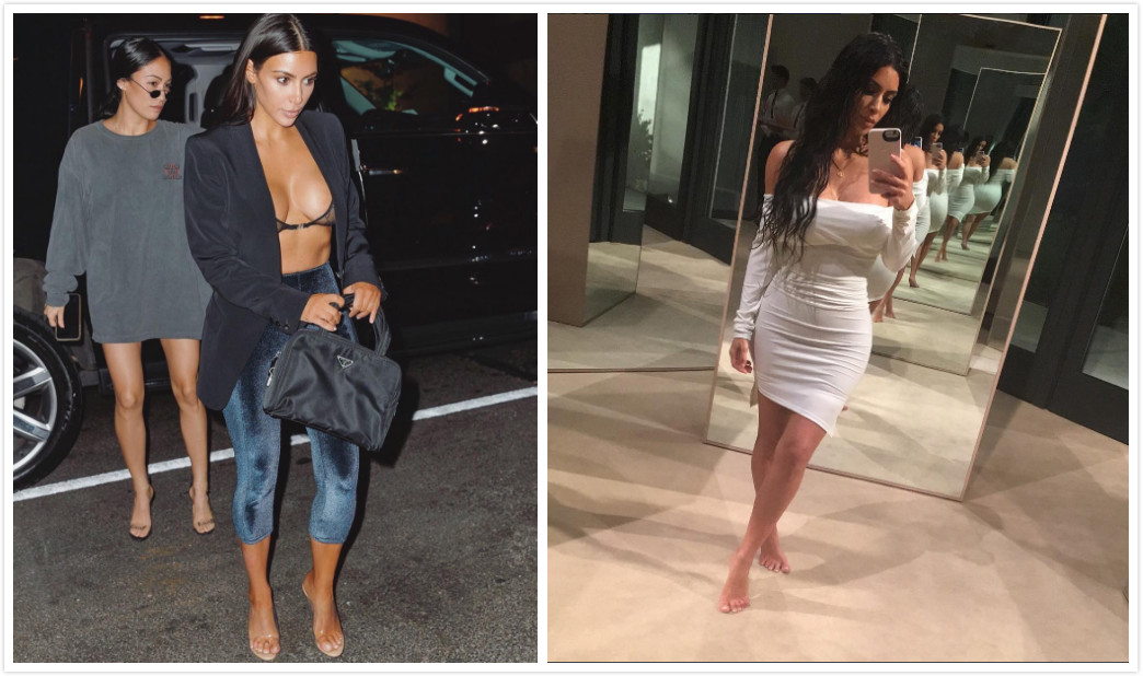 金卡達夏出門吃壽司，裝扮則非常「重口味」。（圖／翻攝自IG , 2017.07.17）