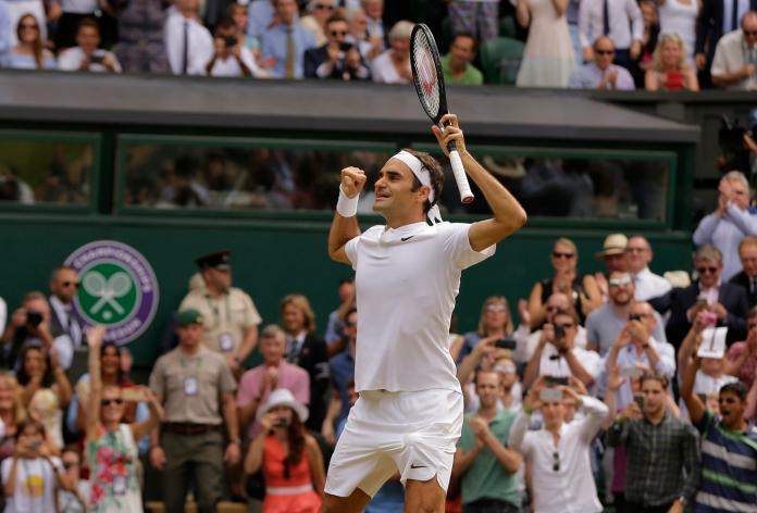 Roger Federer拿下生涯第8座溫網男單冠軍。（圖／美聯社／達志影像）