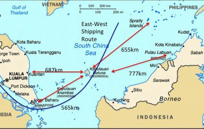 印尼昨日宣布，將其聲稱擁有的南海專屬經濟海域更名為「北納土納海」（North Natuna Sea）。（圖／翻攝自netralnews）