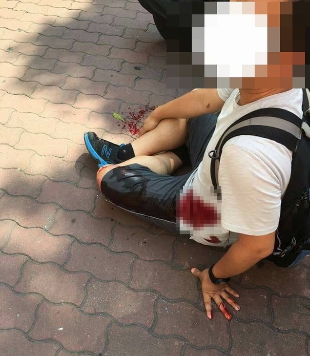 何男隨機刺傷的路人。（圖／社會中心翻攝）
