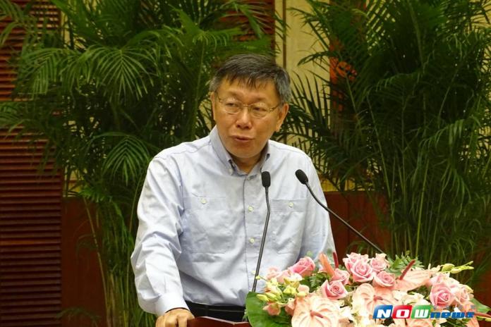 台北市長柯文哲不斷地批評前瞻計畫方向錯誤。（圖／NOWnews）