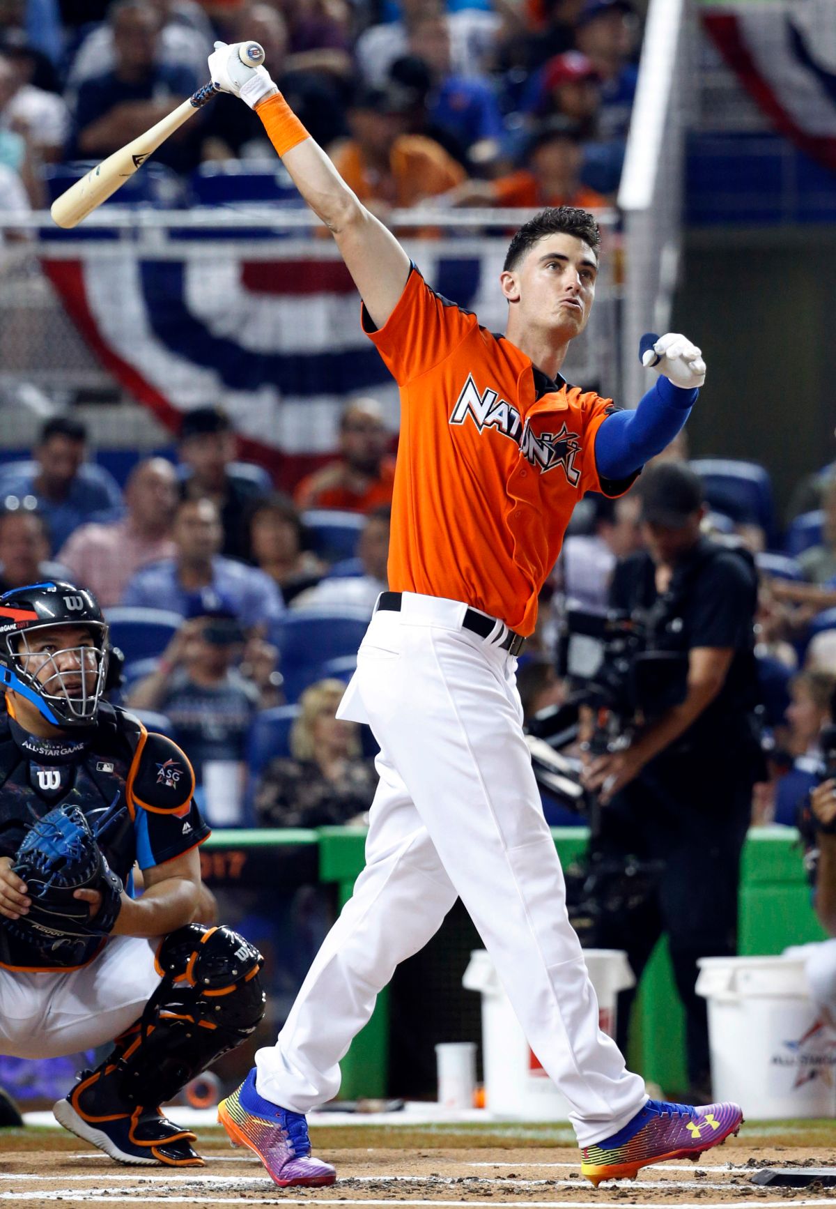 道奇超級新秀Cody Bellinger參加今年的全壘打大賽。（圖／美聯社／達志影像）