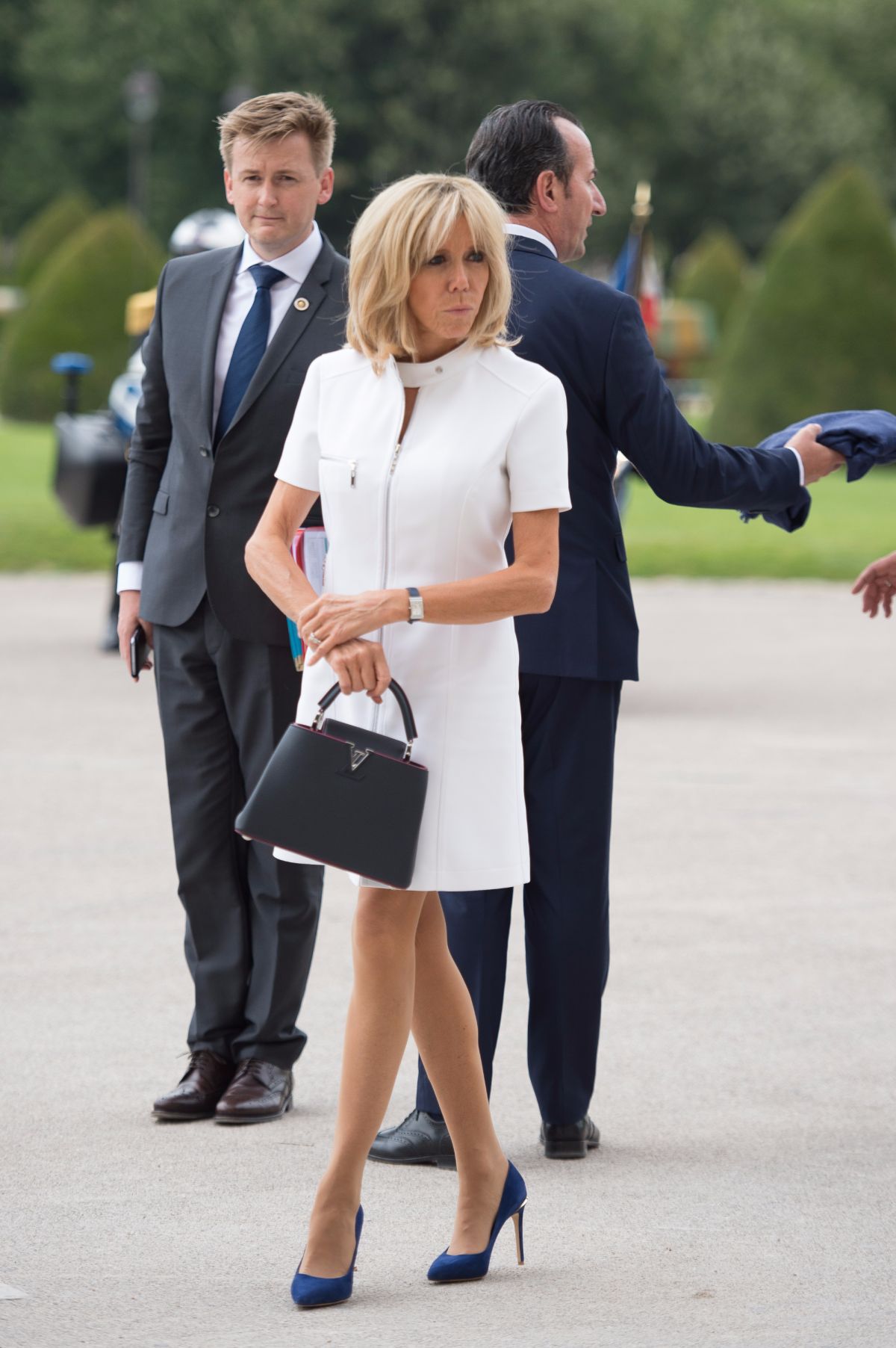 川普讚美法國第一夫人身材有夠好，被轟很低俗。（圖／達志影像／美聯社）