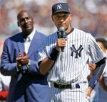 「籃球大帝」Michael Jordan將幫助Derek Jeter。(圖/達志影像/美聯社) 「籃球大帝」Michael Jordan將幫助Derek Jeter。(圖/達志影像/美聯社)