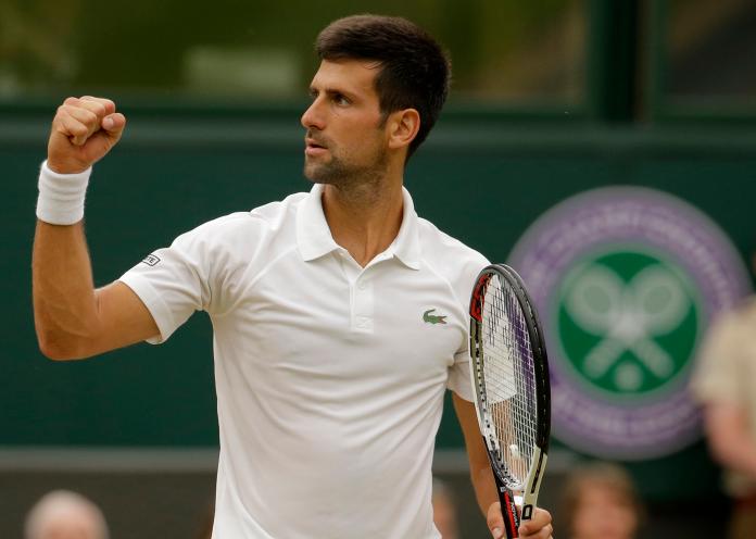 Novak Djokovic生涯第9度闖進溫網男單8強。（圖／美聯社／達志影像）