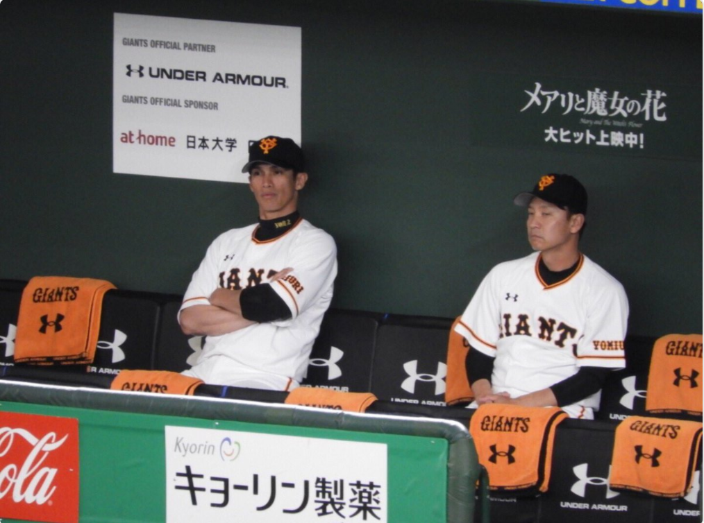 陽岱鋼在板凳席上。（圖／取自網路）