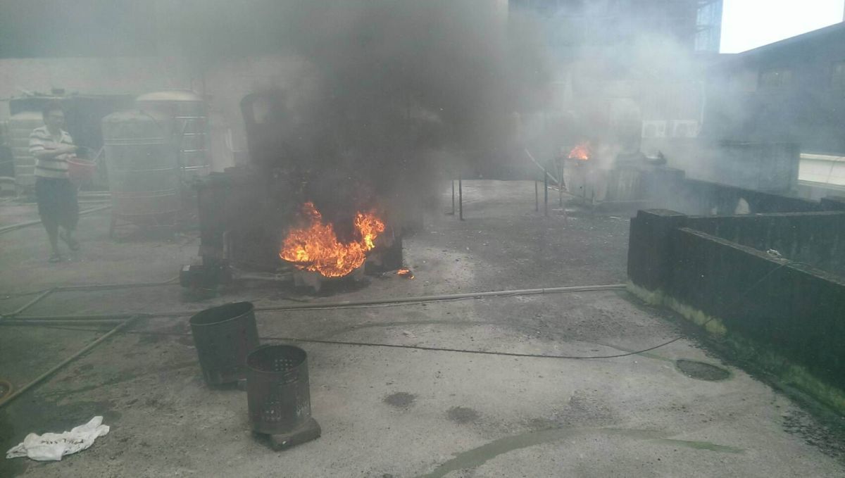 便當店炸排骨引發火警（圖／宜蘭縣消防局提供 , 2017.07.10）