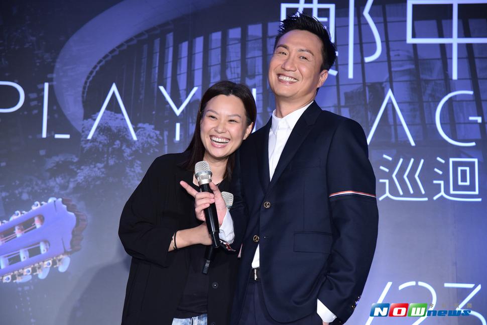 鄭中基妻子余思敏也陪同來台。（圖／記者林柏年攝 , 2017.07.10）