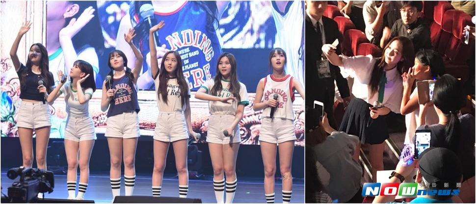 GFRIEND貼近粉絲玩自拍。（圖／記者林柏年、陳雅蘭攝 , 2017.7.9）