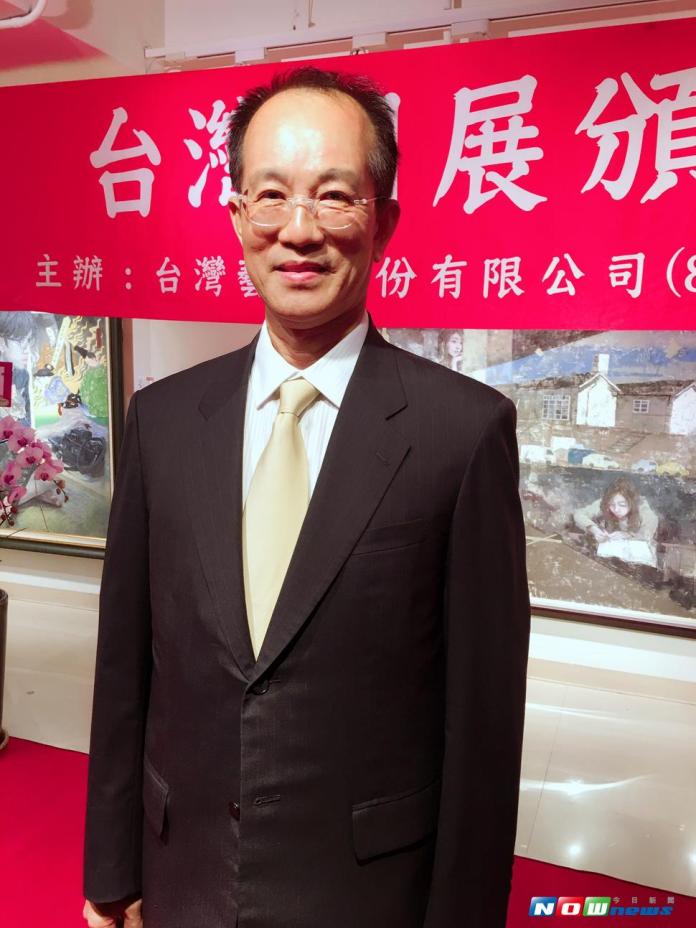 林富男表示，台灣國展油畫比賽自2004年開辦以來，渥蒙各界賢達關注。（圖／記者宋德威攝 , 2017.07.08）