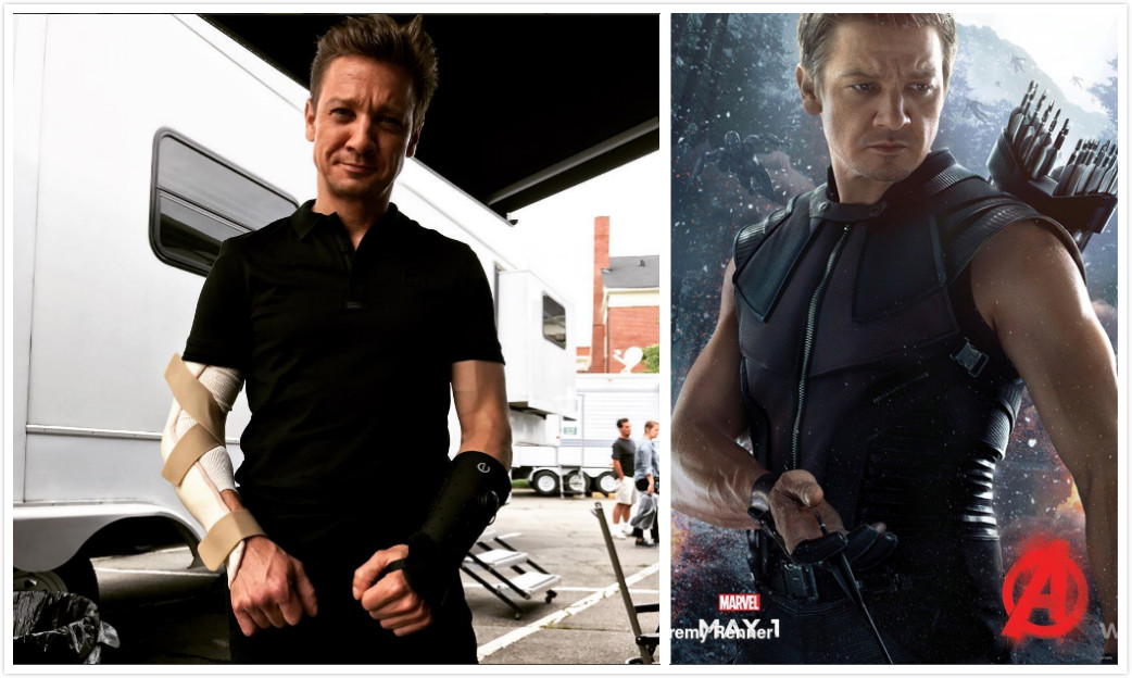 「鷹眼」傑瑞米雷納受傷了。（圖／翻攝自IG , 2017.07.08）