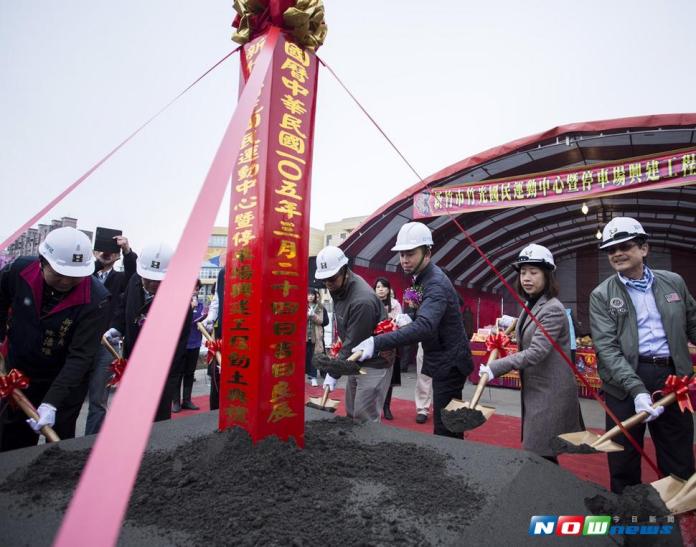 林智堅爭取5億經費新建香山運動中心，圖為去年竹光國民運動中心動土。（圖／記者陳志偉攝，2017.07.04）