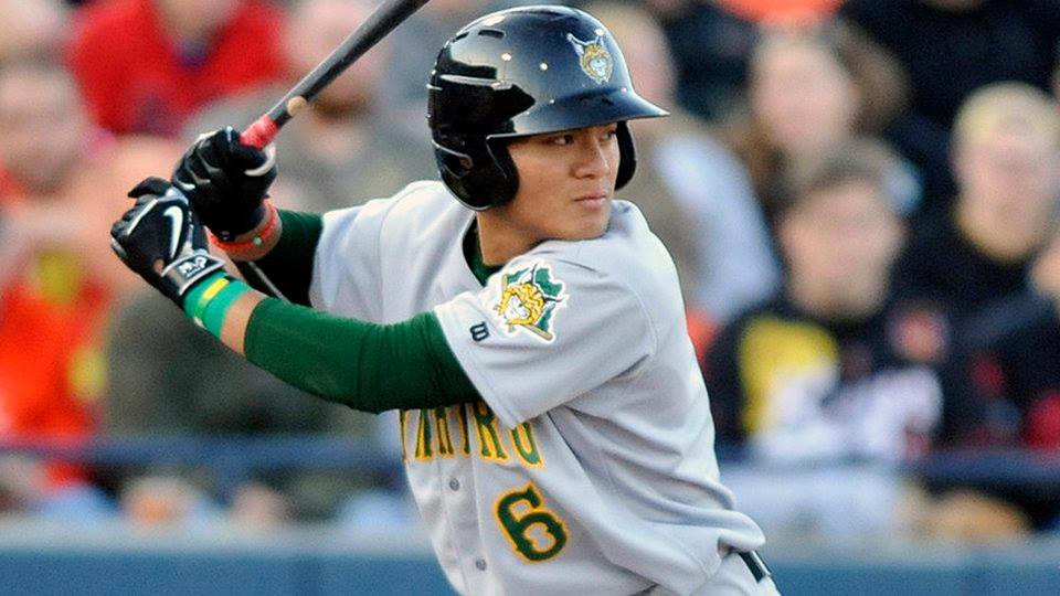 印地安人2A張育成。（圖／美聯社資料照／達志影像）