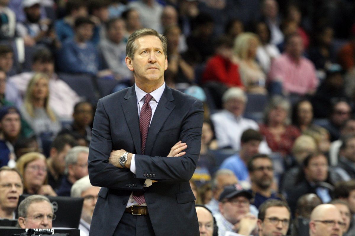 ▲尼克教練Jeff Hornacek表示他不認為Kristaps Porzingis會離開紐約（圖／美聯社／達志影像）