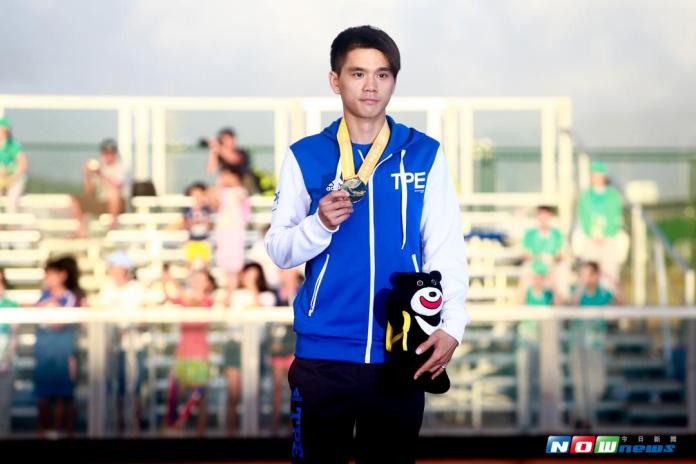 台灣選手在世大運拿下90面獎牌，振奮人心。圖為滑輪溜冰金牌陳彥成。（圖／記者葉政勳攝 , 2017.08.21）