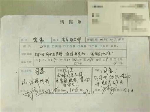 ▲前女友邀他出席婚禮，他PO出超狂請假單！（圖／翻攝自網路）