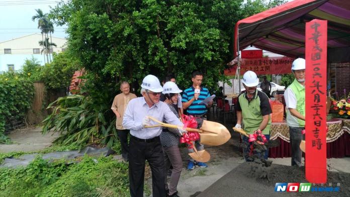 縣長李進勇於莿桐鄉埔子村舉行開工典禮。（圖／記者蘇榮泉翻攝，2017.08.26）