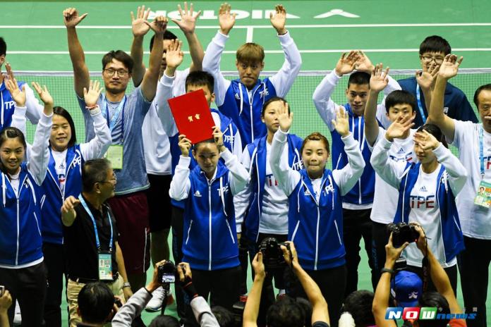 ▲世大運羽球團體項目中華隊奪下金牌。（圖／記者葉政勳攝 , 2017.08.25）
