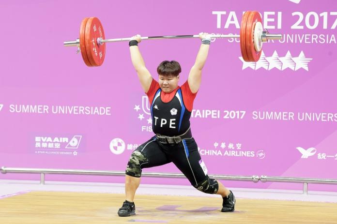 ▲台灣舉重好手羅楹湲在今年舉重世錦賽，在女子87公斤級，以抓舉112公斤、挺舉133公斤，總和245公斤，雙破全國紀錄，並且帶回兩面金牌。（圖／大專體總提供）