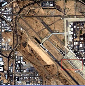 ▲福衛五號模擬拍攝的美國空軍基地照片。（圖／國家太空中心提供 , 2017.8.25）