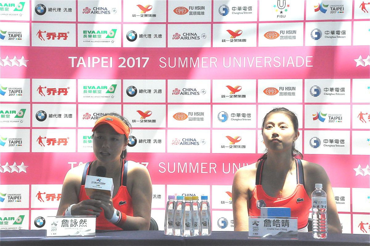 ▲詹家姊妹（詹詠然、詹皓晴）希望球迷能夠多進場支持。（圖／林暐凱攝 , 2017.08.25）