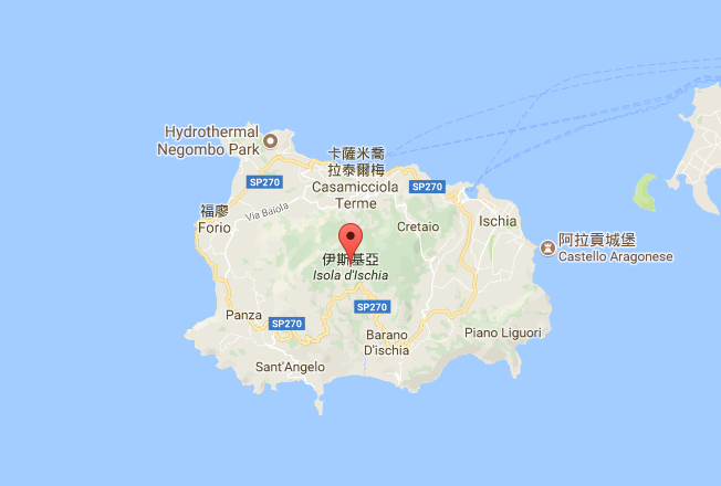 ▲義度假島4.0地震，傳1死25人傷。（圖／翻攝自google map）