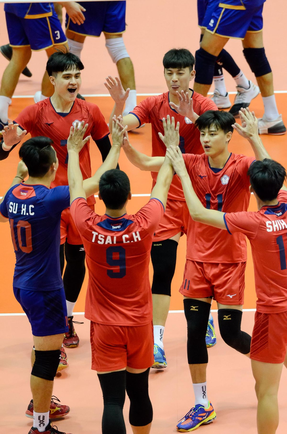 中華男排得分後慶祝。（圖／世大運官方提供）