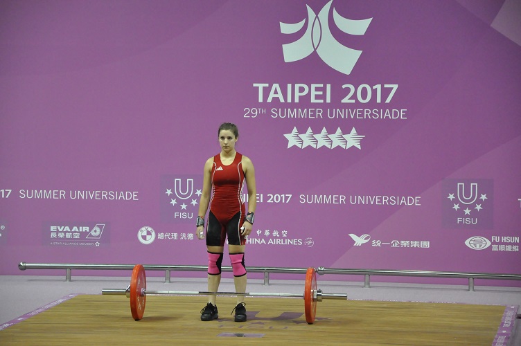 ▲加拿大舉重正妹Bouffard以第9名作收。（圖／林暐凱攝 , 2017.08.21）