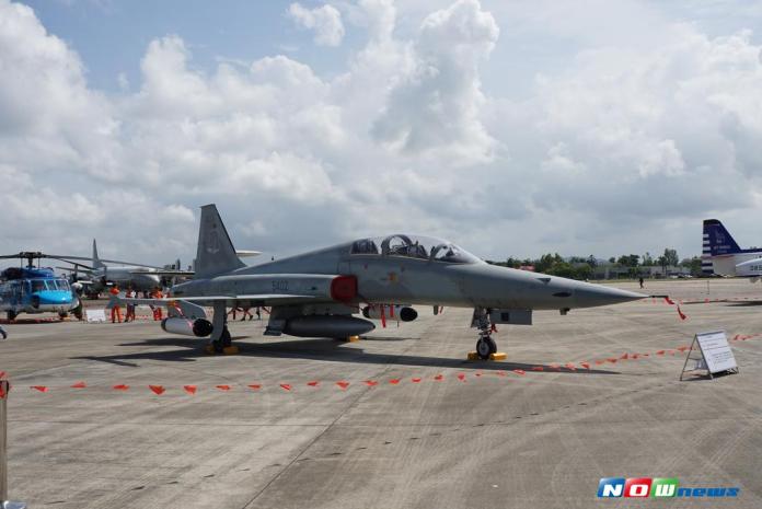 台東志航基地所屬的F-5F雙座型戰機。（圖／呂炯昌攝 , 2017.8.7）