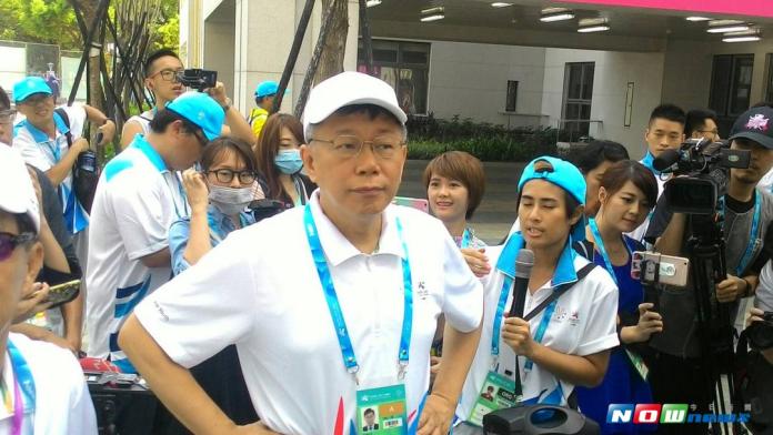 台北市長柯文哲參加開村典禮。（圖／黃建霖攝）
