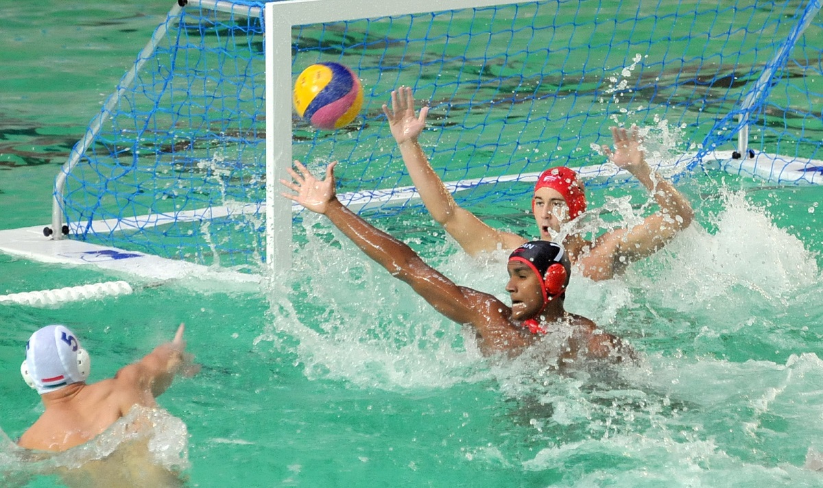 匈牙利男子水球代表隊以17：3擊敗加拿大隊。（圖／世大運官方提供）