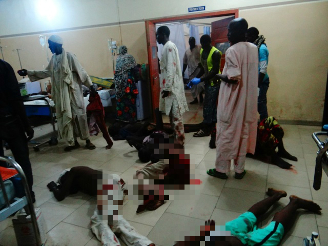 ▲奈及利亞當地時間15日，3名女性自殺炸彈客在首都邁杜古里附近引爆炸藥。（圖／翻攝自radiomontecarlo.com.uy）
