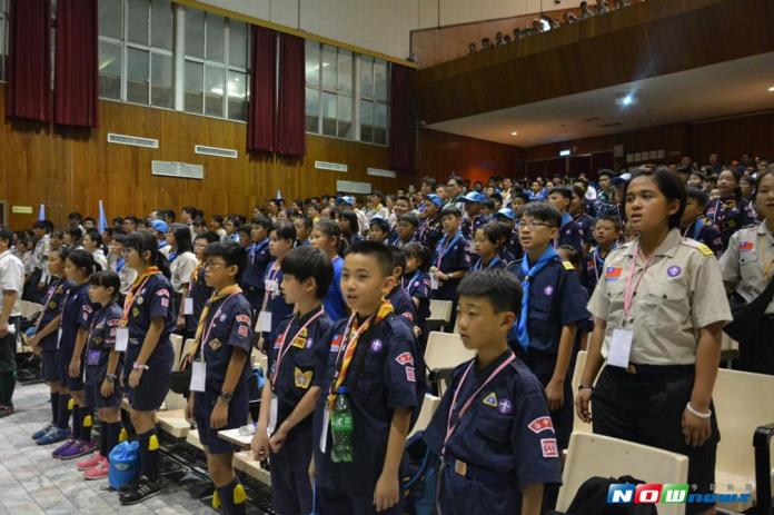 2017全國國民中小學童軍大露營於大仁科技大學舉行開幕典禮。（圖／記者陳宗傑攝,2017.08.15）