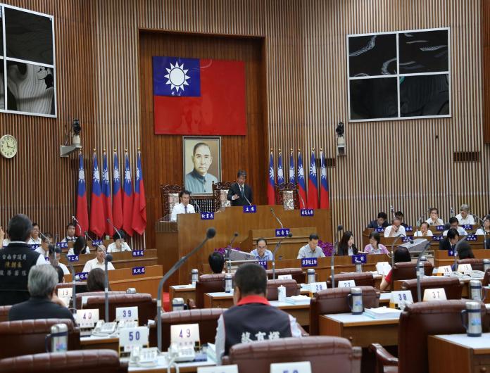 台南市議會第10次臨時會今日在新營民治議事廳召開。（圖／台南市議會提供，2017.08.14）