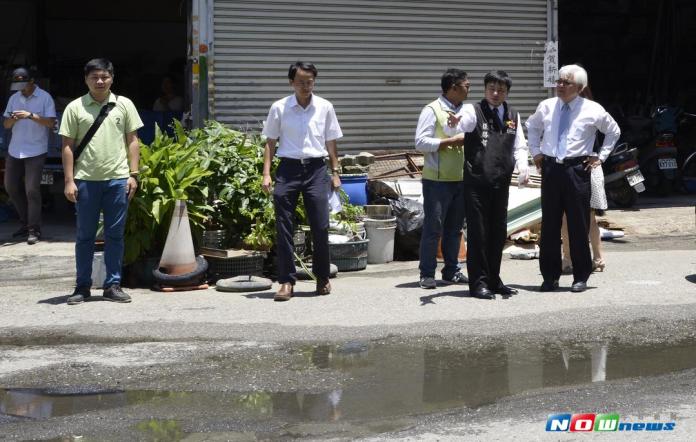 縣長勘北港道路排水　允諾將籌措工程經費
