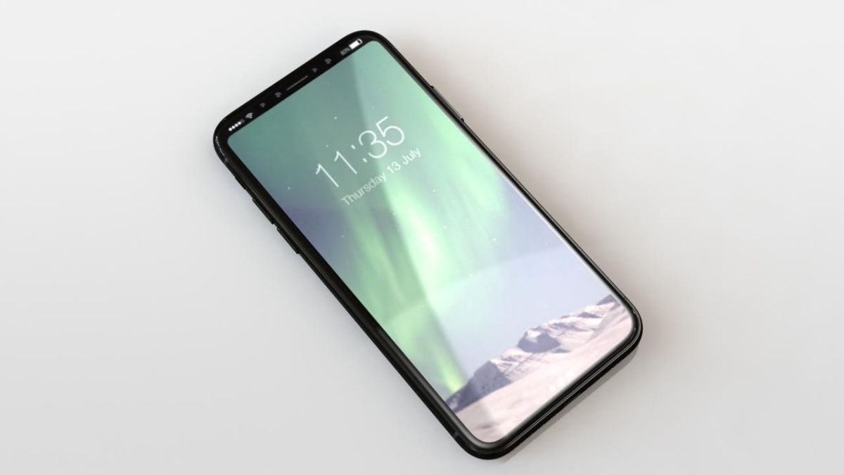 有媒體指出，蘋果將在發表會上另推6.6 英吋大螢幕的機型「iPhone 8 Plus」。圖為iPhone 8渲染圖。（圖／翻攝自富比士網站）