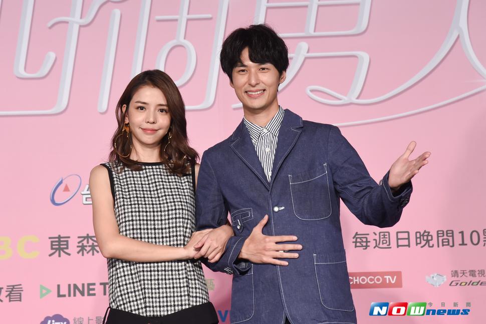 李毓芬與嚴爵在《我和我的四個男人》中飾演青梅竹馬。（圖／記者陳明安攝，2017.08.04）