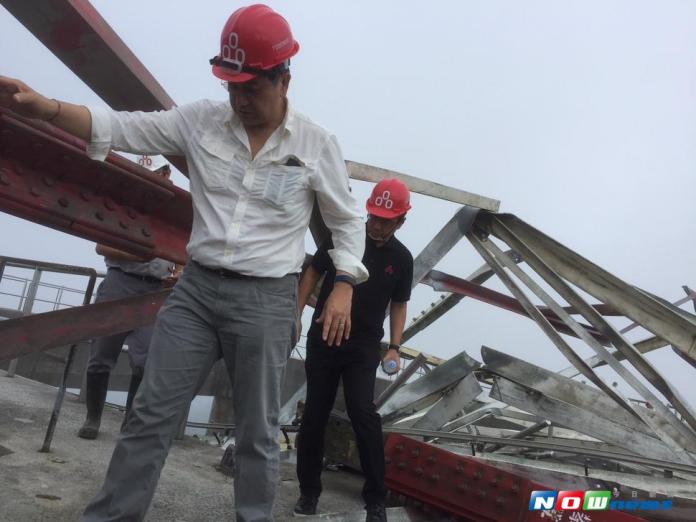 台泥董事長張安平（圖左）和總經理李鐘培（圖右），親赴和平電廠關切搶修進度。（圖／台泥提供）