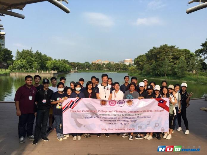 明道大學利用暑假為泰生舉辦夏日營隊，吸引泰國兩間大學師生至校參訪交流。（圖／記者陳雅芳攝，2017.8.2）